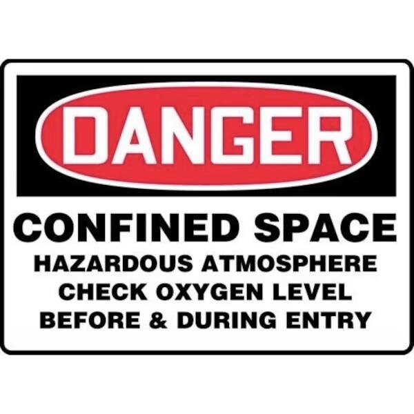 Accuform OSHA DANGER SAFETY SIGN CONFINED MCSP078XT MCSP078XT - main